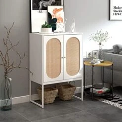 Goujxcy Rattan Accent Storage Cabinet, Farmhouse Wood Sideboard Buffet Cabinet With 2 Doors And Adjustable Shelves, Kitchen Cupboard Server Console Table For Dining Room, Bedroom, Hallway, Black 29 Goujxcy Rattan Accent Storage Cabinet, Farmhouse Wood Sideboard Buffet Cabinet With 2 Doors And Adjustable Shelves, Kitchen Cupboard Server Console Table For Dining Room, Bedroom, Hallway, Black -Amazon Store 51nVaqADJL. AC