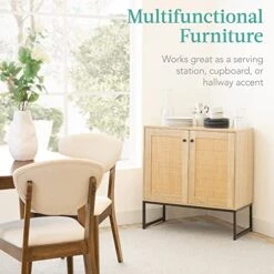 Best Choice Products 2-Door Rattan Storage Cabinet, Accent Furniture, Multifunctional Cupboard For Living Room, Hallway, Kitchen, Sideboard, Buffet Table W/Non-Scratch Foot Pads 12 Best Choice Products 2-Door Rattan Storage Cabinet, Accent Furniture, Multifunctional Cupboard For Living Room, Hallway, Kitchen, Sideboard, Buffet Table W/Non-Scratch Foot Pads -Amazon Store 51nbt6KxRiL