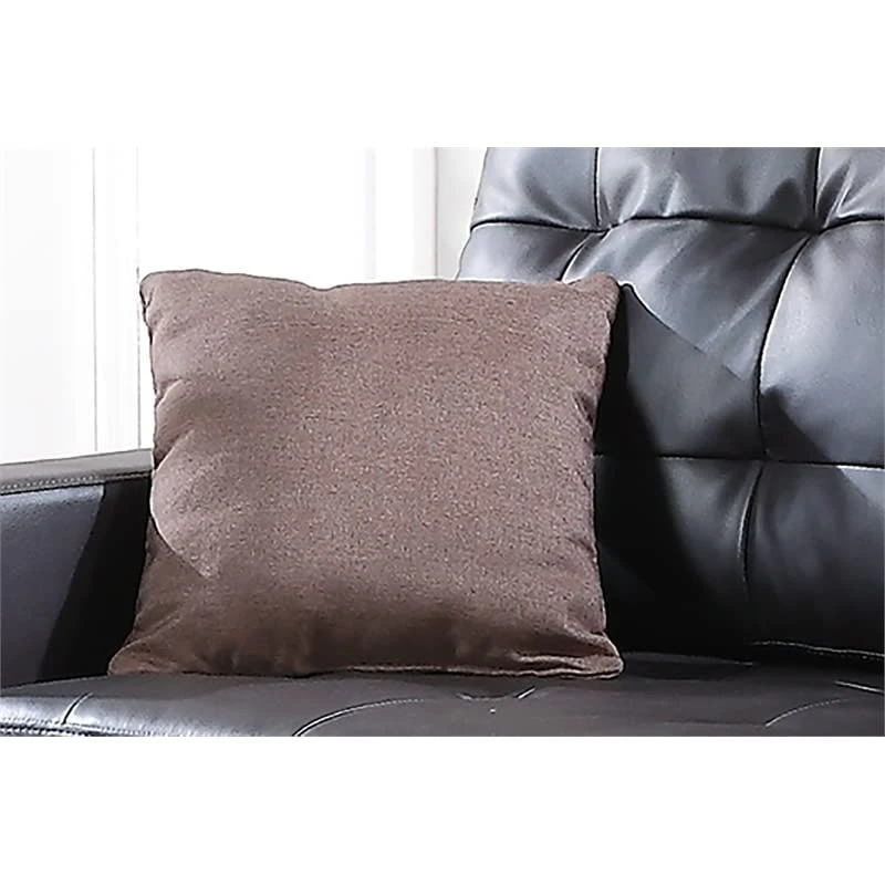 Poundex Bobkona Aria Faux Leather 2 Piece Sofa And Loveseat Set, Espresso 7 Poundex Bobkona Aria Faux Leather 2 Piece Sofa And Loveseat Set, Espresso - Image 5