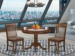 East West Furniture HLNO5-MAH-C Dining Table Set, 5-Piece -Amazon Store 51nxFLmuteL. AC