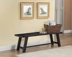 Alpine Furniture Newberry Bench, Dark Salvage Gray -Amazon Store 51oXHeB3iRL