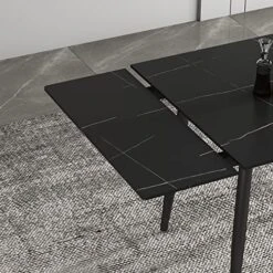 Luck Live 62.9'' To 94.4'' Extendable Dining Tables For 4 To 8 - New Sintered Stone Material Rectangle Dining Table -High Hardness,Black, Easy 12 Luck Live 62.9'' To 94.4'' Extendable Dining Tables For 4 To 8 - New Sintered Stone Material Rectangle Dining Table -High Hardness,Black, Easy -Amazon Store 51ocYwi7snL