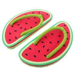 Beach Flip-Flops Fruit Shape Casual Slippers Pineapple Watermelon Carrot Girl Novelty Funny Beach Sandals For Indoors Outdoors M (Color : Assorted Color 2, Size : 25x12x1.7cm)