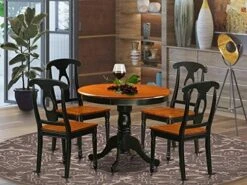 East West Furniture ANKE3-BLK-LC Dining Room Table Set, 3-Pieces -Amazon Store 51orMl7B9ML. AC