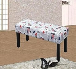 US Pride Furniture Fabric Upholstered Decorative Bench, White With Flowers -Amazon Store 51ossJsiyqL. AC 1