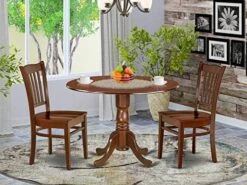 East West Furniture DLGR5-WHI-W Dining Table Set -Amazon Store 51oykuDvbBL. AC