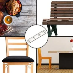 Lesnala 4-Piece Bed Railing Bracket Used To Connect Wood, Bed Replacement Parts, Headboard And Footboard Fixing Fittings Wooden Bed Frame Used To Connect Headboards Footboards (Screws Included) -Amazon Store 51pQgXSSYHL