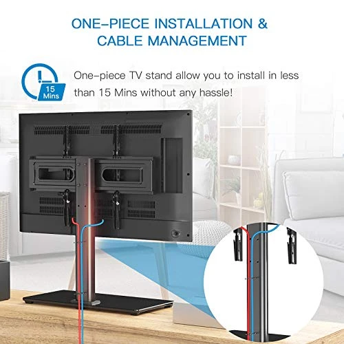 PERLESMITH Universal TV Stand Table Top TV Base For 37-70 Inch LCD LED OLED 4K Flat Screen TVs-Height Adjustable TV Mount Stand With Tempered Glass Base, VESA 600x400mm, Holds Up To 99lbs PSTVS11 3 PERLESMITH Universal TV Stand Table Top TV Base For 37-70 Inch LCD LED OLED 4K Flat Screen TVs-Height Adjustable TV Mount Stand With Tempered Glass Base, VESA 600x400mm, Holds Up To 99lbs PSTVS11