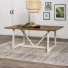 Walker Edison Modern Farmhouse Dining Table Wood Small Dining Room Table Sets Dining Chairs. 72 Inch. White And Rustic Oak 1 Walker Edison Modern Farmhouse Dining Table Wood Small Dining Room Table Sets Dining Chairs. 72 Inch. White And Rustic Oak -Amazon Store 51pbndEAiNL