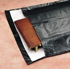 ROSROSE Table Leaf Storage Bag Padded 2 Pack, Heavy Duty Dining Table Leaf Bag, Extra Thick Flannel Backing Interior/Exterior Dining Table Cover, Water-Resistant Scratch Resistant, 51" Lx24 W,Black -Amazon Store 51pdGyatY6L