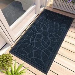 DEXI Front Door Mat, Welcome Mat Heavy Duty Durable Low Profile Outside Doormat For Entryway, Patio, Garage, High Traffic Areas, 17"X29", Grey -Amazon Store 51pgtmETnOL. AC