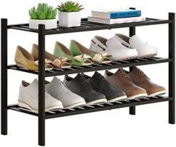 FILWH Bamboo Shoe Rack Stackable Shoe Shelf Storage Organizer For Unit Entryway Hallway And Closet Sturdy Freestanding Shoe Shelf Natural (3 Tier) 24 FILWH Bamboo Shoe Rack Stackable Shoe Shelf Storage Organizer For Unit Entryway Hallway And Closet Sturdy Freestanding Shoe Shelf Natural (3 Tier) -Amazon Store 51q YToZjZL. AC