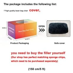 LapEasy Giant Bean Bag Chair Cover(Cover Only,No Filler),Oversized Round Soft Fluffy PV Velvet Washable Lazy Sofa Bean Bag Bed Cover For Adults, Living Room Bedroom Furniture Outside Cover(Drak Grey) -Amazon Store 51q0Ma0OrhL