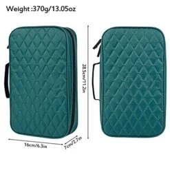 DVD Case CD Case Holder - 96 Capacity Portable Carrying DVD Disc Storage Case Hard CD Case Holder Wallet Binder Booklet Organizer For Car Office Home Travel | Movie Media Audio Music (Green)