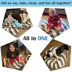 2-pack Stuffed Animal Storage Bean Bags For Kids Room Empty Animal Beanbag Chair Covers Only Without Filling Small Storage Bags For Toddlers, Children, Boys, Girls Room Decor, White Grey Blue Stripes 19 2-pack Stuffed Animal Storage Bean Bags For Kids Room Empty Animal Beanbag Chair Covers Only Without Filling Small Storage Bags For Toddlers, Children, Boys, Girls Room Decor, White Grey Blue Stripes -Amazon Store 51qI33v1fmS