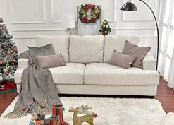 AMERLIFE Deep Seat Sofa-Contemporary Chenille Sofa Couch, 97" Wide Large 3 Seater Sofa For Living Room-Oversized Sofa Comfy Sofa Beige -Amazon Store 51qPh5ez1YL. AC