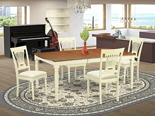 East West Furniture DOPL7-BCH-W Dining Set, 7 Pieces 7 East West Furniture DOPL7-BCH-W Dining Set, 7 Pieces - Image 6