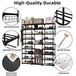 NIUBER 9 Tier Shoe Rack Sturdy Large Show Rack Heavy Duty For Entryway Shoe Shelves For Closet Shoe Rack Organizer For Entryway 11 NIUBER 9 Tier Shoe Rack Sturdy Large Show Rack Heavy Duty For Entryway Shoe Shelves For Closet Shoe Rack Organizer For Entryway -Amazon Store 51qgZYdyJbL