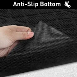 Mibao Welcome Front Door Mat, Outdoor Mats For Patio Waterproof Quick Dry, Doormat Indoor Outdoor Entrance, Heavy Duty Easy Clean Non Slip Rubber Mats, 24X36 Inches, Black -Amazon Store 51qpG5DRpzL