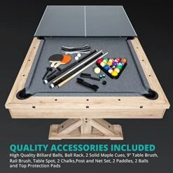 Freetime Fun Rockford 7-FT 3 In 1 Multi Game Featuring Pool Dining Table And Table Tennis Tables, Storage Benches And Upgraded Accessories Kit Included 13 Freetime Fun Rockford 7-FT 3 In 1 Multi Game Featuring Pool Dining Table And Table Tennis Tables, Storage Benches And Upgraded Accessories Kit Included -Amazon Store 51qrngQUYpL