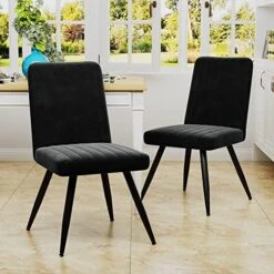Aklaus Upholstered Dining Chairs Set Of 2, Gray Dining Chairs With Non-Slip Rubber Caps, Accent Chairs Side Chair For Kitchen,Apartment,Living Room With Metal Legs -Amazon Store 51qxMCp1EaL. AC