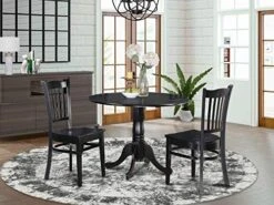 East West Furniture DLGR5-WHI-W Dining Table Set -Amazon Store 51r07apV6 L. AC