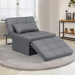 Diophros Sofa Bed, Convertible Chair 4 In 1 Multi-Function Modern Folding Ottoman Guest Bed With Adjustable Sleeper For Small Room Apartment, Large -Amazon Store 51r7oXuSa6L. AC