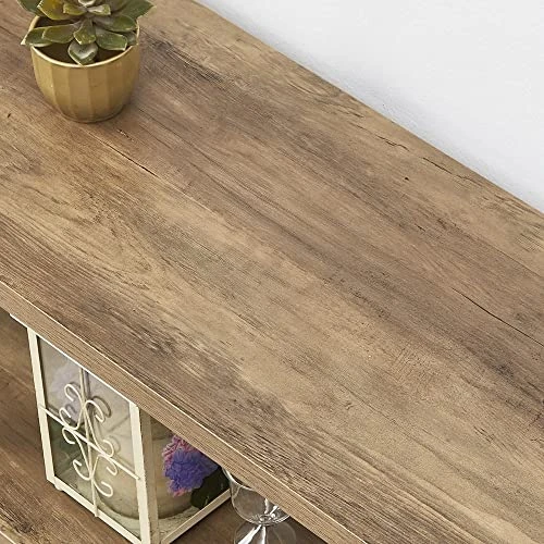 FOLUBAN Industrial Console Sofa Table, Rustic Entryway/Hallway Table With 3-Tier Open Shelf For Living Room, Oak 4 FOLUBAN Industrial Console Sofa Table, Rustic Entryway/Hallway Table With 3-Tier Open Shelf For Living Room, Oak - Image 2