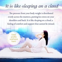 MIINA Japanese Floor Mattress, Japanese Futon Mattress, Mattress Topper, Memory Foam Futon, Guest Mattress, Thicken Sleeping Pad, Foldable (White, Twin) -Amazon Store 51s4Ls39a6L