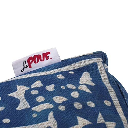 Christopher Knight Home Pouf, Blue + White 4 Christopher Knight Home Pouf, Blue + White - Image 2