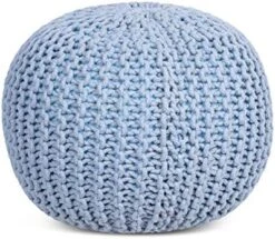 BIRDROCK HOME Round Pouf Foot Stool Ottoman - Knit Bean Bag Floor Chair - Cotton Braided Cord - Great For The Living Room, Bedroom And Kids Room - Small Furniture (Light Grey) 25 BIRDROCK HOME Round Pouf Foot Stool Ottoman - Knit Bean Bag Floor Chair - Cotton Braided Cord - Great For The Living Room, Bedroom And Kids Room - Small Furniture (Light Grey) -Amazon Store 51s7Fjr5uaL. AC