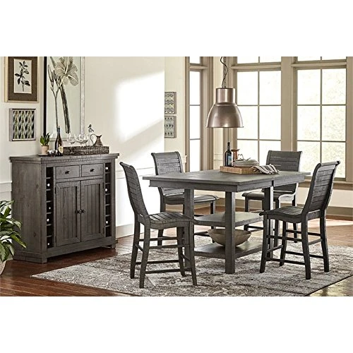 Progressive Furniture Willow Counter Chair (2/Ctn), Dark Gray 5 Progressive Furniture Willow Counter Chair (2/Ctn), Dark Gray - Image 3