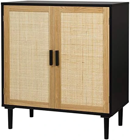Finnhomy Sideboard Buffet Cabinet, Kitchen Storage Cabinet With Rattan Decorated Doors, Liquor Cabinet, Dining Room, Hallway, Cupboard Console Table, Accent Cabinet, 31.5X 15.8X 34.6 Inches, Natural 9 Finnhomy Sideboard Buffet Cabinet, Kitchen Storage Cabinet With Rattan Decorated Doors, Liquor Cabinet, Dining Room, Hallway, Cupboard Console Table, Accent Cabinet, 31.5X 15.8X 34.6 Inches, Natural - Image 7