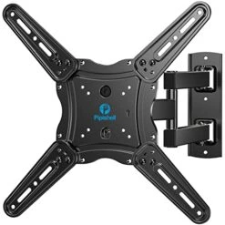 Pipishell Full Motion TV Wall Mount For 26-60 Inch Flat Or Curved TVs Up To 77 Lbs, TV Bracket Wall Mount With Articulating Arms, Extension, Tilt, Swivel, Leveling, Max VESA 400x400mm, PIMF7