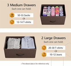 Cubiker Dresser Storage Organizer, 5 Drawer Dresser Tower Unit For Bedroom Hallway Entryway Closets, Small Dresser Clothes Storage With Wide Sturdy Steel Frame Wood Top, Brown -Amazon Store 51sYQNeciZL