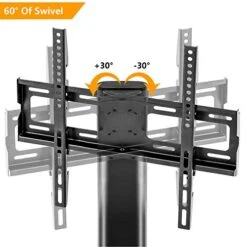 5Rcom Universal TV Stand, Height Adjustable 27 32 37 40 43 46 50 55 Inch Tv Stand, Swivel TV Stand For Bedroom, Living Room, Holds Up To 88 Lbs, TV Stand Mount -Amazon Store 51sjiO0MSWL