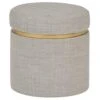 Amazon Brand – Rivet Asher Round Upholstered Storage Ottoman, 15.75"W, Light Grey -Amazon Store 51sklnO1BTL