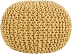 Artistic Weavers McIntosh Cotton Knitted Round Pouf 14"H X 20"W X 20"D,Saffron 19 Artistic Weavers McIntosh Cotton Knitted Round Pouf 14"H X 20"W X 20"D,Saffron -Amazon Store 51svrFoLrbL