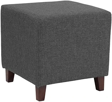 Flash Furniture Ascalon Upholstered Ottoman Pouf In Black LeatherSoft 6 Flash Furniture Ascalon Upholstered Ottoman Pouf In Black LeatherSoft - Image 4