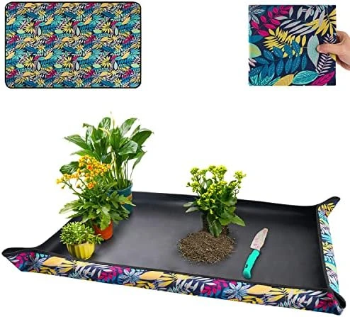 Waterproof Potting Mat For Indoor Plant Transplanting And Dirt Control, Gardening Gifts For Women, Birthday Gifts For Plant Lovers, Thick Foldable Repotting Mat Succulent Gardening Mat 29.5"x29.5" 8 Waterproof Potting Mat For Indoor Plant Transplanting And Dirt Control, Gardening Gifts For Women, Birthday Gifts For Plant Lovers, Thick Foldable Repotting Mat Succulent Gardening Mat 29.5"x29.5" - Image 6