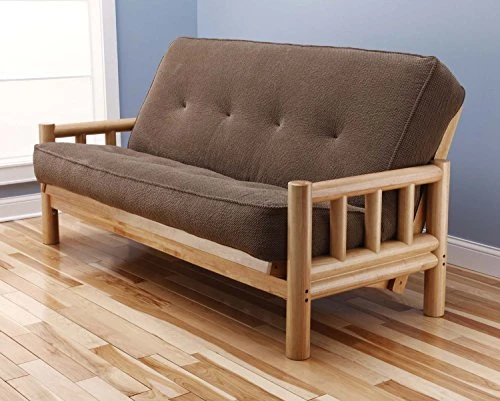 Clearwater Creek Outfitters Northwoods Lodge Log Futon Frame In Natural Wood With 8" Premium Innerspring Mattress (Mocha) 3 Clearwater Creek Outfitters Northwoods Lodge Log Futon Frame In Natural Wood With 8" Premium Innerspring Mattress (Mocha)