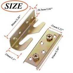 Socell 4 Sets Bed Rail Brackets Heavy Duty No-Mortise Bed Rail Fittings Wooden Bed Frame Connectors With Screws For Headboards Footboards Hold 9 Socell 4 Sets Bed Rail Brackets Heavy Duty No-Mortise Bed Rail Fittings Wooden Bed Frame Connectors With Screws For Headboards Footboards Hold -Amazon Store 51tLEdn56gL