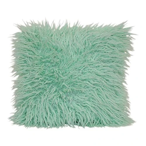 Brentwood Originals Mongolian Pillow, 16x16, Mint 3 Brentwood Originals Mongolian Pillow, 16x16, Mint