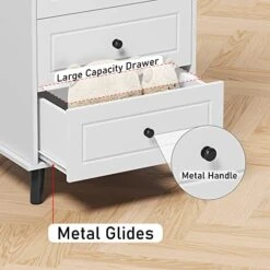 Function Home 4 Drawer Dresser & Chests Of Drawers, Tall Storage Dresser Wood Organizer Unit, Small Chester Drawers For Narrow/Small Spaces, Lingerie Chest White Dresser For Bedroom,Living Room,Closet -Amazon Store 51tq2GtyZ6L