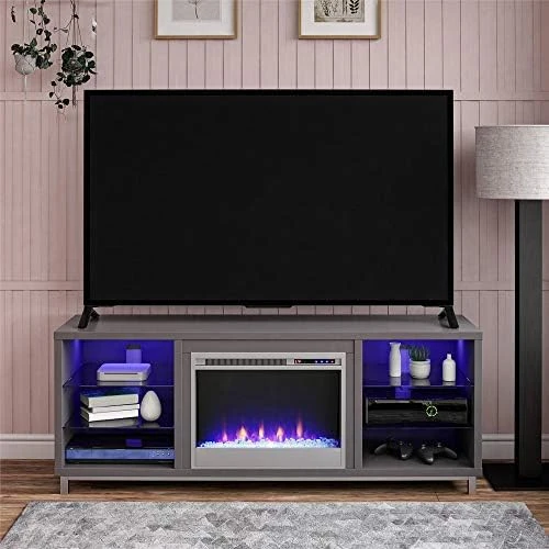Ameriwood Home Fireplace TV Stand For TVs Up To 70", White,1822096COM (18.9 X 64.76 X 24.88 Inches) 7 Ameriwood Home Fireplace TV Stand For TVs Up To 70", White,1822096COM (18.9 X 64.76 X 24.88 Inches) - Image 5