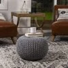 BIRDROCK HOME Round Pouf Foot Stool Ottoman - Knit Bean Bag Floor Chair - Cotton Braided Cord - Great For The Living Room, Bedroom And Kids Room - Small Furniture (Light Grey) 1 BIRDROCK HOME Round Pouf Foot Stool Ottoman - Knit Bean Bag Floor Chair - Cotton Braided Cord - Great For The Living Room, Bedroom And Kids Room - Small Furniture (Light Grey) -Amazon Store 51tr4ZTGJuS