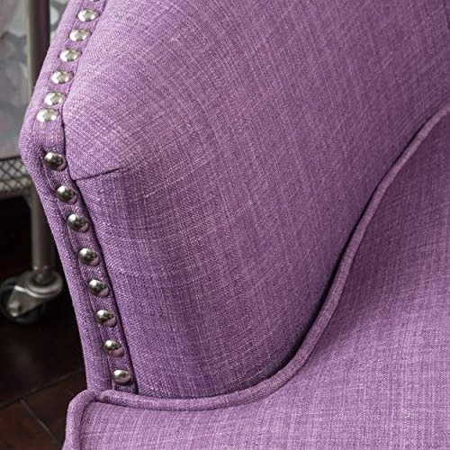 Christopher Knight Home Tafton Fabric Club Chair, Light Purple 5 Christopher Knight Home Tafton Fabric Club Chair, Light Purple - Image 3