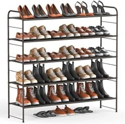 Coonoor 2-Tier Long Shoe Rack Storage For Wide Shoe Shelf Organizer,Black 24 Coonoor 2-Tier Long Shoe Rack Storage For Wide Shoe Shelf Organizer,Black -Amazon Store 51u9l1Fo ZL. AC