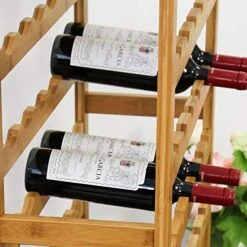 Kinsuite Bamboo Wine Rack Modular Wine Storage Holder Display Shelves For Storing Bottles At Home 36 Bottle Wine Rack Free Standing Floor 6 Shelves With Drawer -Amazon Store 51uBQgDc3mL