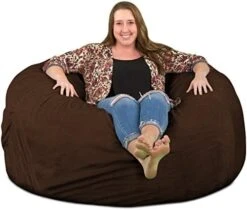 ULTIMATE SACK 5000 (5 Ft.) Bean Bag Chair: Giant Foam-Filled Furniture - Machine Washable Covers, Durable Inner Liner, 100% Virgin Foam. Comfy Bean Bag Chair. (Pink, Fur) -Amazon Store 51uGGjZIOkL. AC